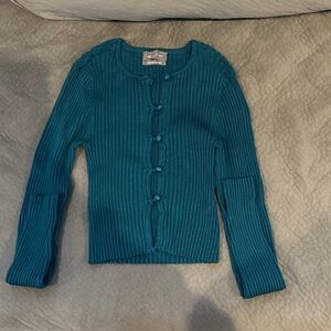 Long sleeve dark turquoise top